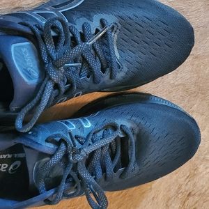 Womens Asics Gel-Kayano 27 Running Shoes, 8.5, Black/Black